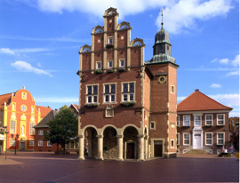 Bild des historischen Rathauses in Meppen